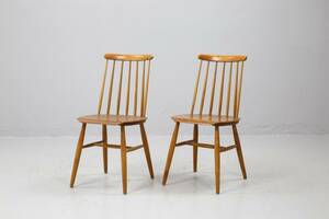 PINNSTOLAR, ett par, teakbjörk, 19501960-tal