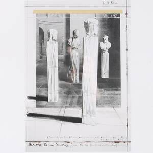 CHRISTO JEANNE-CLAUDE, Utställningsaffisch, Wrapped Roman Sculptures, 1995, signerad