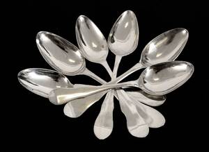 Matskedar 6st, silver, 171800-tal