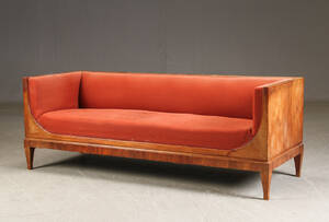Fritz Henningsen sofa med stel af mahogni