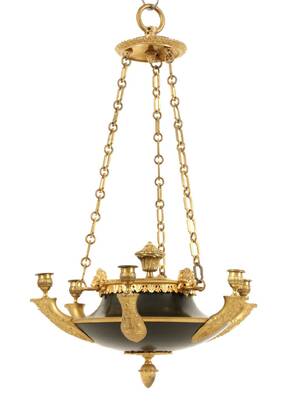 Ljusampel, empirestil, Raingo Freres, Frankrike, 1800-talets andra hälft