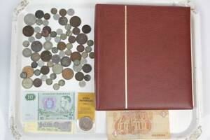 PARTI med mynt och sedlar, mestadels Sverige, bl.a. silver