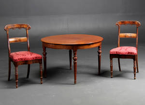 Salonbord samt salonstole, 1800-tallet 3