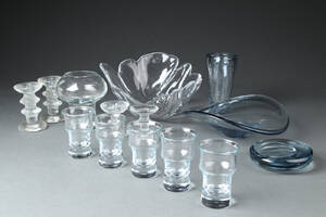 Holmegaard, Iittala, Per Lütken, Ole Kortzau mfl. Samling dele af glas 14