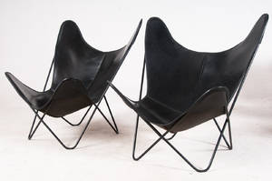 Jorge Ferrari-Hardoy, Juan Kurchan und Antonio Bonet, paar Lounge Sessel Modell Butterfly Chair 2