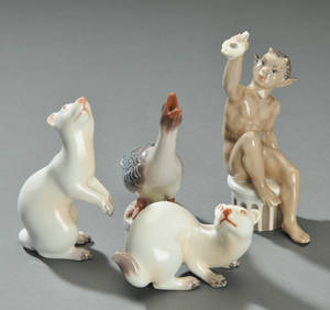 Dahl Jensen. Fire figurer af porcelæn 4