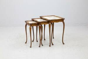 SATSBORD, 3 delar, alm, rokokostil, 1900-tal