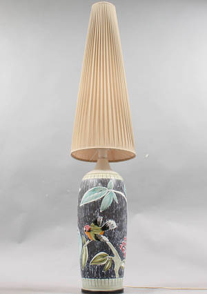 Golvlampa Nila keramik Alingsås 1900-talets mitt.