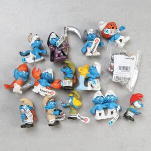 SMURFAR, 14 st, samtliga etikettsmärkta Schleich
