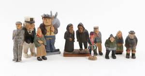 Träskurna figurer 10st