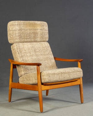 Arne Vodder, France Søn, Loungechair Sessel Armlehnstuhl, Modell FD 164, Teak, dänisches Design, Entwurf 1960er-Jahre