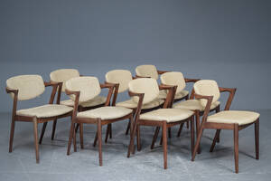 Kai Kristiansen, 8 stole af palisander, model 42, Schou Andersen Møbelfabrik 8