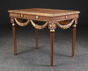 Bord af bemalet træ, Louis XVI-stil, 1900-tallets 1. halvdel