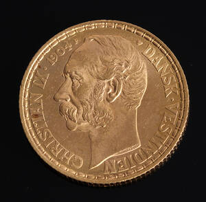 Dansk Vestindien, Christian IX, 20 francs 4 daler GULD 1904 - H. 30