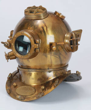Replica. Dykkerhjelm, mrk. U.S Navy Mark V af metal