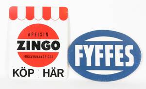 Reklamskyltar 2st, 1900-talets andra hälft