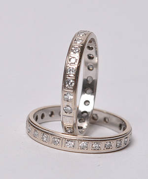 2 Allianceringe med old-cut diamanter