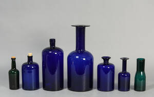 Holmegaard Kastrup m.m. Samling vaser, flasker m.m. 7