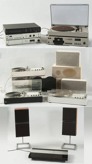 Konvolut Braun Geräte, u.a. Dieter Rams und paar Boxen Beovox S55 und Anlage Beocenter 4000, für Bang Olufsen