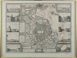 Piemontesi. Kort over Livorno 171800-tallet