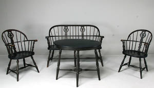 Soffa samt bord och 2 stolar, Gemla, windsor 4