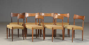 Bernhard Petersen Søn. Otte stole i palisander 8