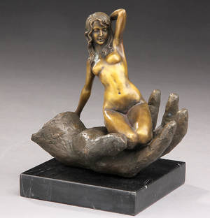 Erotisk bronzefigur