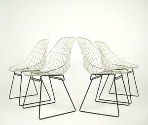 Cees Braakman, Set Wire Chairs Stühle für UMS-Pastoe 4