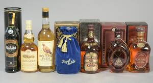 Samling whisky bl.a. Glenfiddich, Chivas Royal Salute m.m. 7