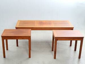 SOFFBORD, TVÅ SIDOBORD., teak 196070-tal