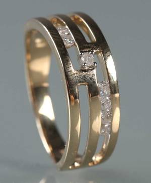 Ring med diamanter ca. 0,21 ct.