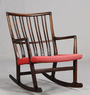 Hans J. Wegner. Gyngestol af mahogni, model ML-33