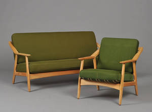 H. Brockmann- Pedersen. Lænestol og sofa af eg 2