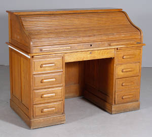 Skrivbord med jalusi ek sekelskiftet 1900
