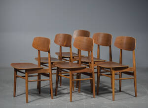 Illum Wikkelsø, 6 stole af teak eg, model 188 6