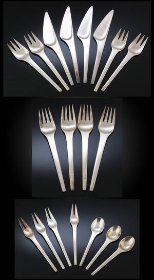 Henning Koppel for Georg Jensen. Caravel, bestik af pletsølv 19