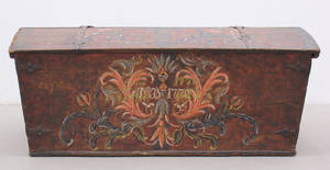 Brudkista, allmoge, daterad 1770