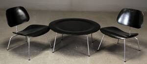 Charles Ray Eames. Par Loungechairs LCM samt Coffeetable CTM 3