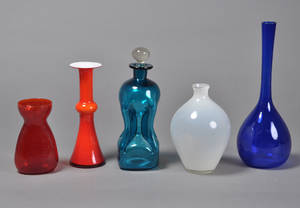 Holmegaard Hadeland m.m. Vase, hyacintglas, Carnaby vase m.m. 5