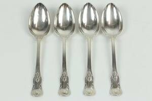 MATSKEDAR, 4 st, silver, Engelsk snäck, 1890, ca 286 g