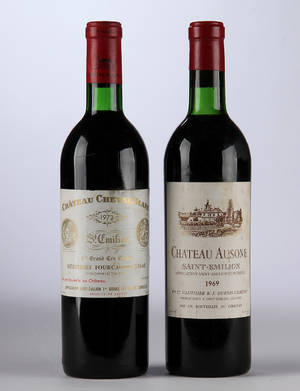 1 fl. Chateau Cheval Blanc 1973 og 1. fl. Chateau Ausone 1969 2