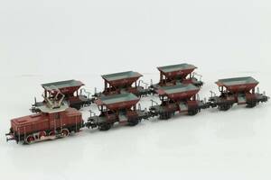 MODELLOK, Märklin, CEB 800, samt grusvagnar, 6 st