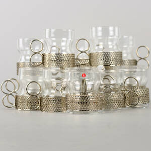 TIMO SARPANEVA, Irish Coffee-glas, 14 st, glasmetall, Tsaikka, Iittala, Finland