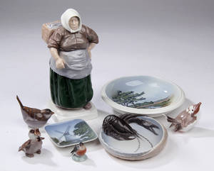 Bing Grøndahl Skovserkone samt diverse porcelæn 8