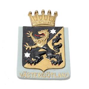 VÄGGPLAKETT, gjutgods, Västergötland.