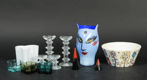 Kosta Boda, Iittala m.m. Samling stager, vase m.m. 12