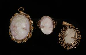 Smycken 3 delar, 18k
