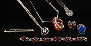 Georg Jensen, A. Michelsen, N.E. From, m.fl. Samling sølvsmykker 7