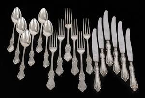 Bestickservsidelar 18st, silver, Olga, C.G.Hallberg, 193031