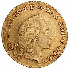 Frederik V, kurantdukat 12 mark 1760, H 22C, F 269